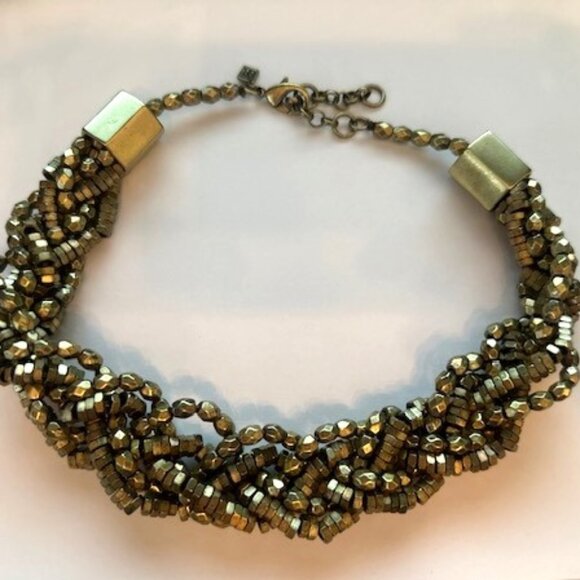 Banana Republic Gold color multistrand necklace choker jewelry - Holidays !! - Picture 1 of 7